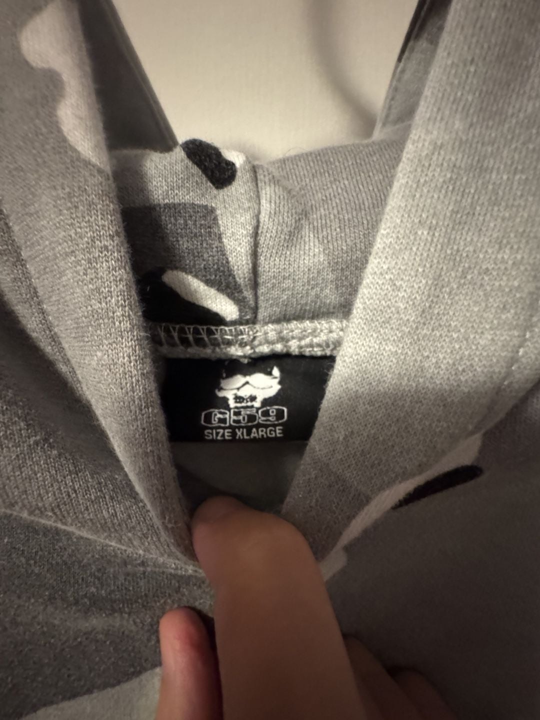 G59 Records Suicideboys Camo Hoodie Size XL Grey Black White 4