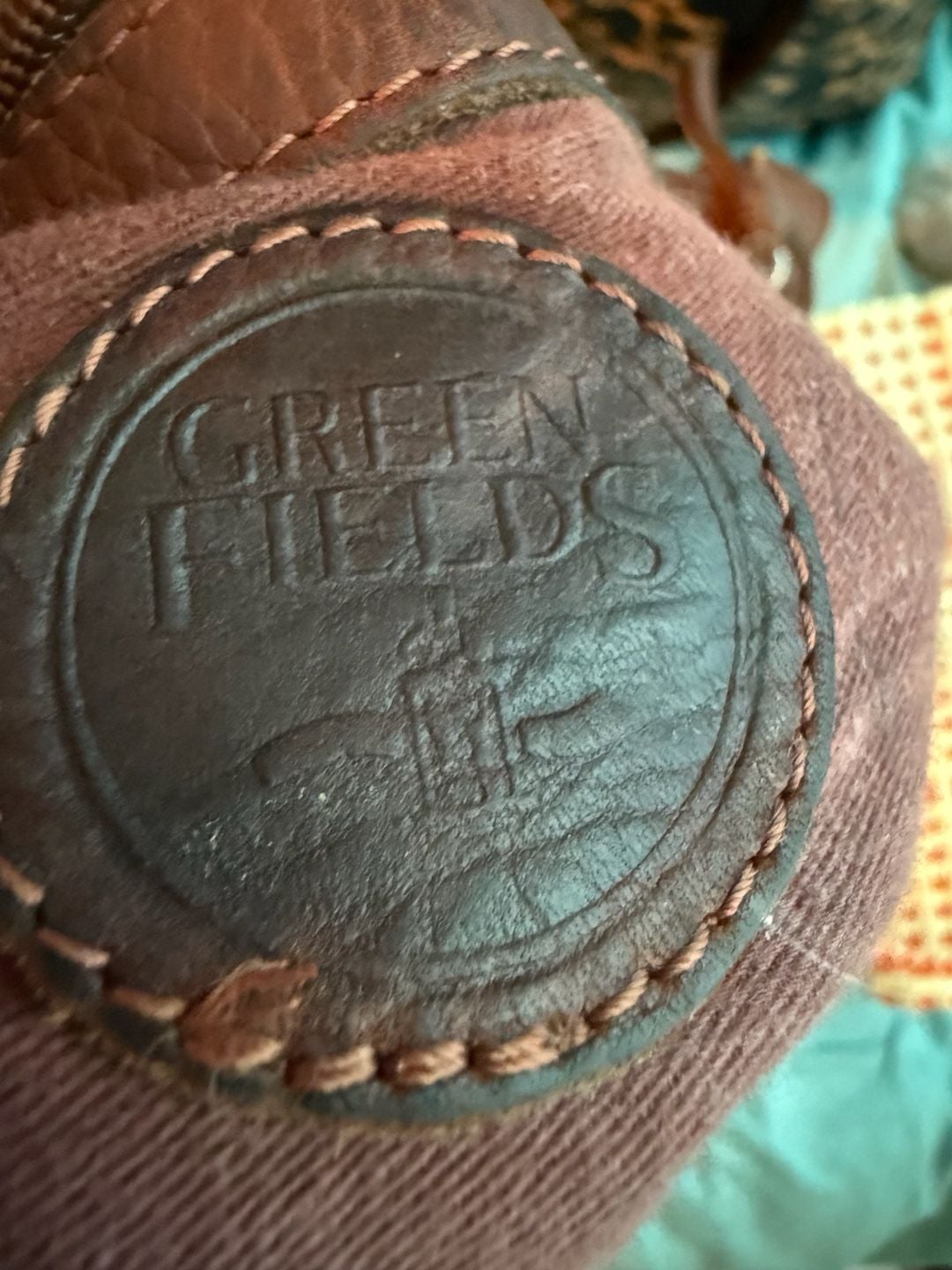 Green Fields Brown Leather Shoulder Bag Purse 7