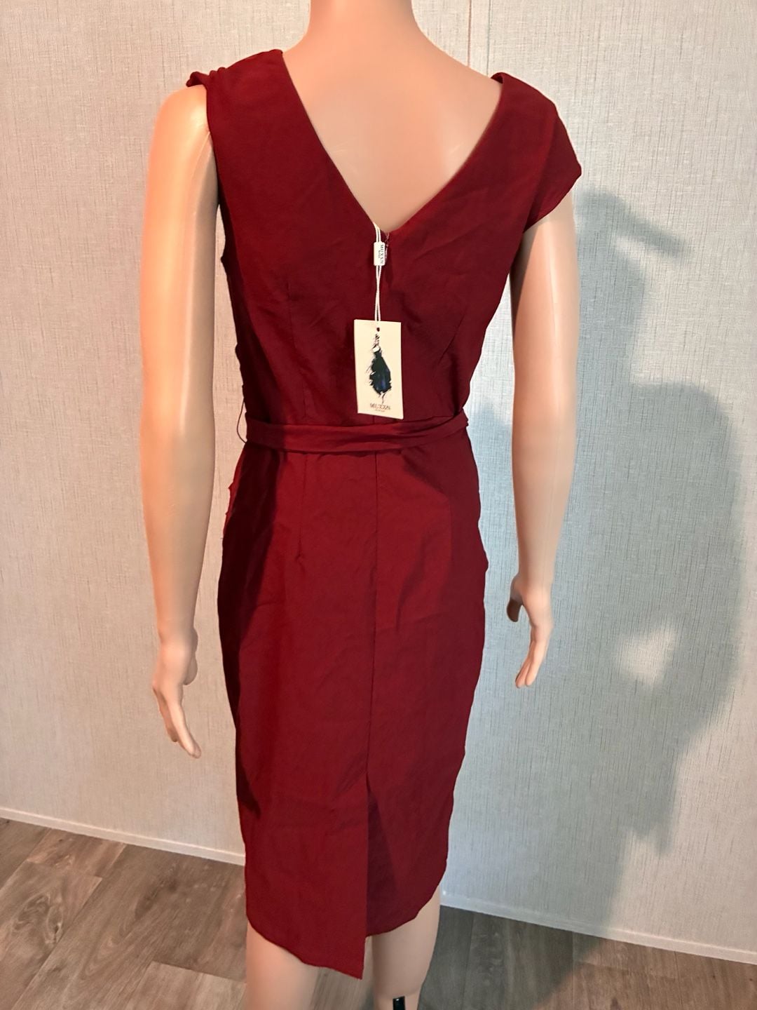 Muxxn Red Wrap Pencil Dress 5