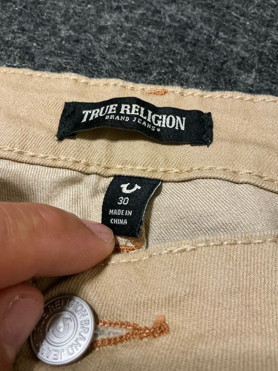 True Religion Cargo Pants Womens Size 30 Tan Bootcut 4