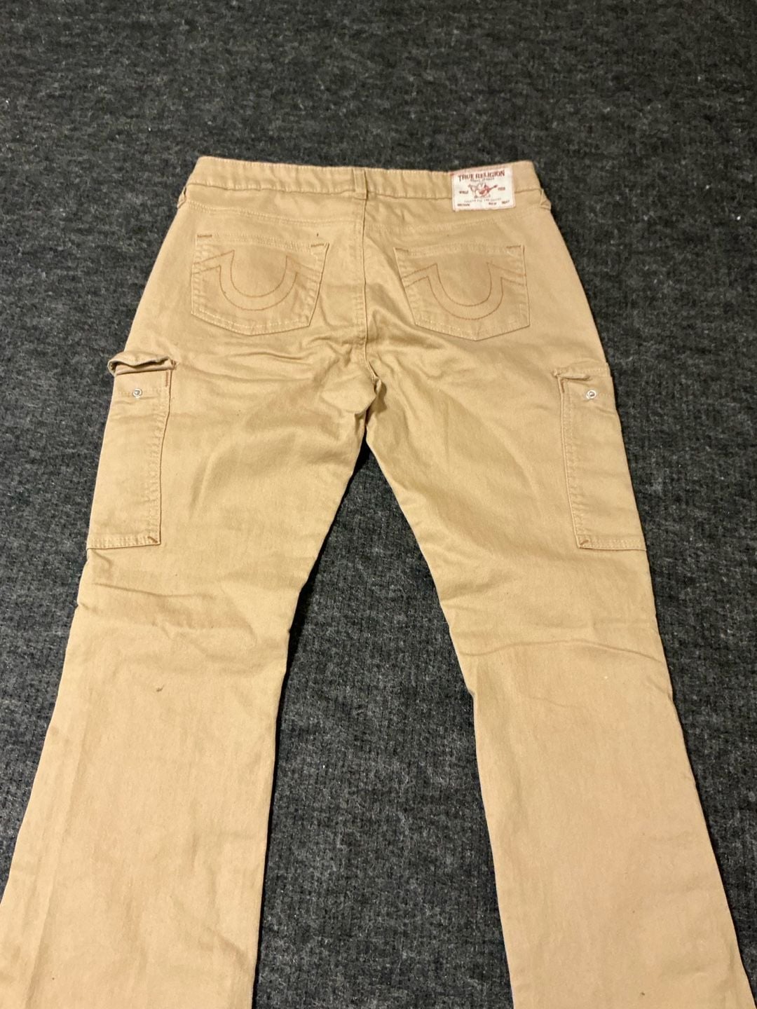True Religion Cargo Pants Womens Size 30 Tan Bootcut 10
