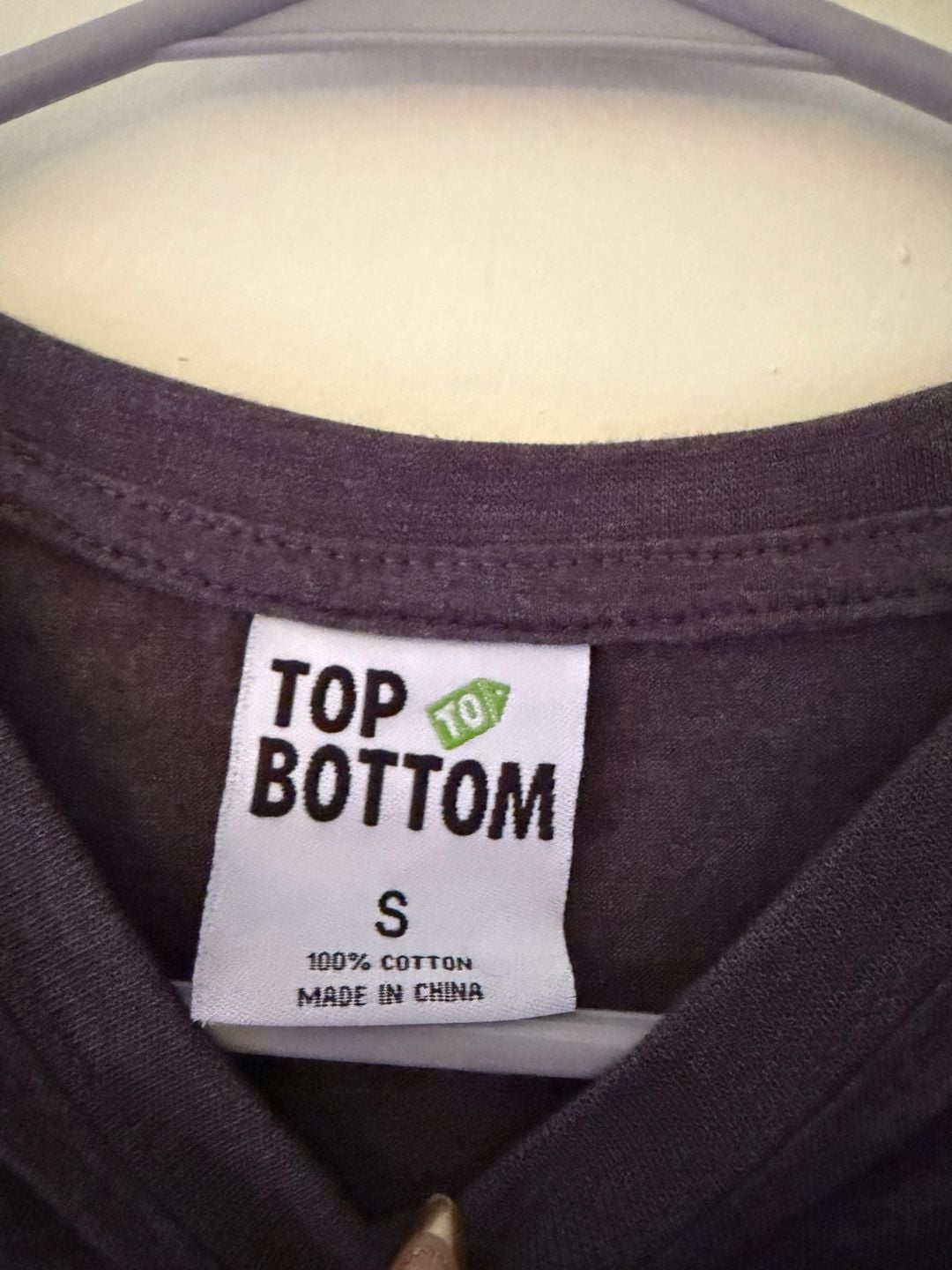 Top To Bottom T-Shirt Size S Charcoal Gray Cotton Crewneck 3