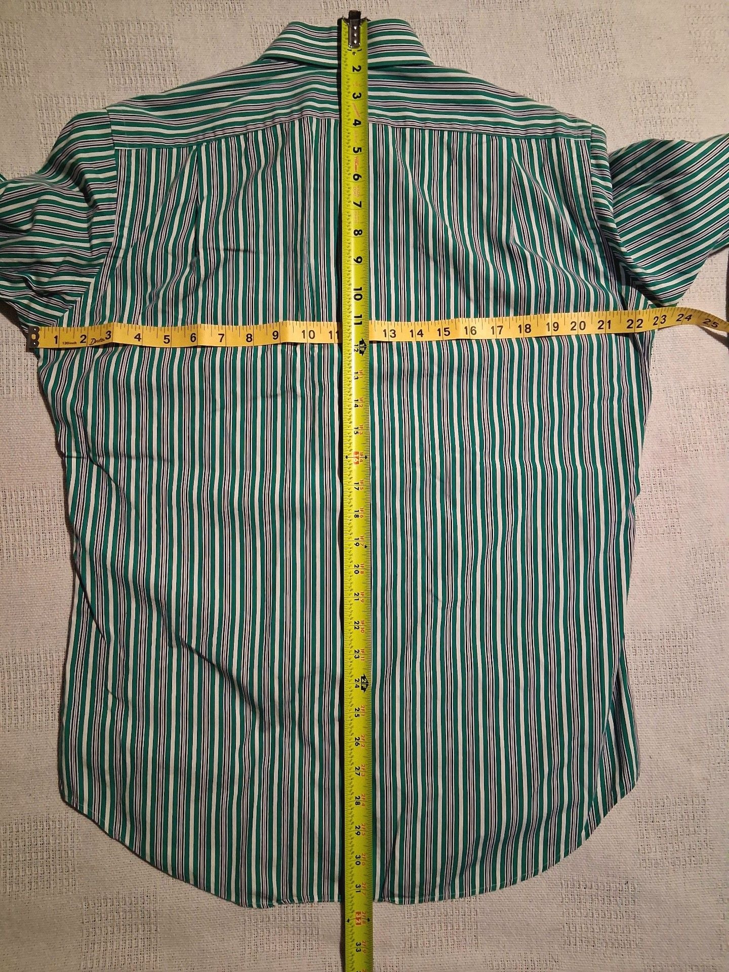 Polo by Ralph Lauren Regent Classic Fit Shirt Size 15 M Green Striped 5