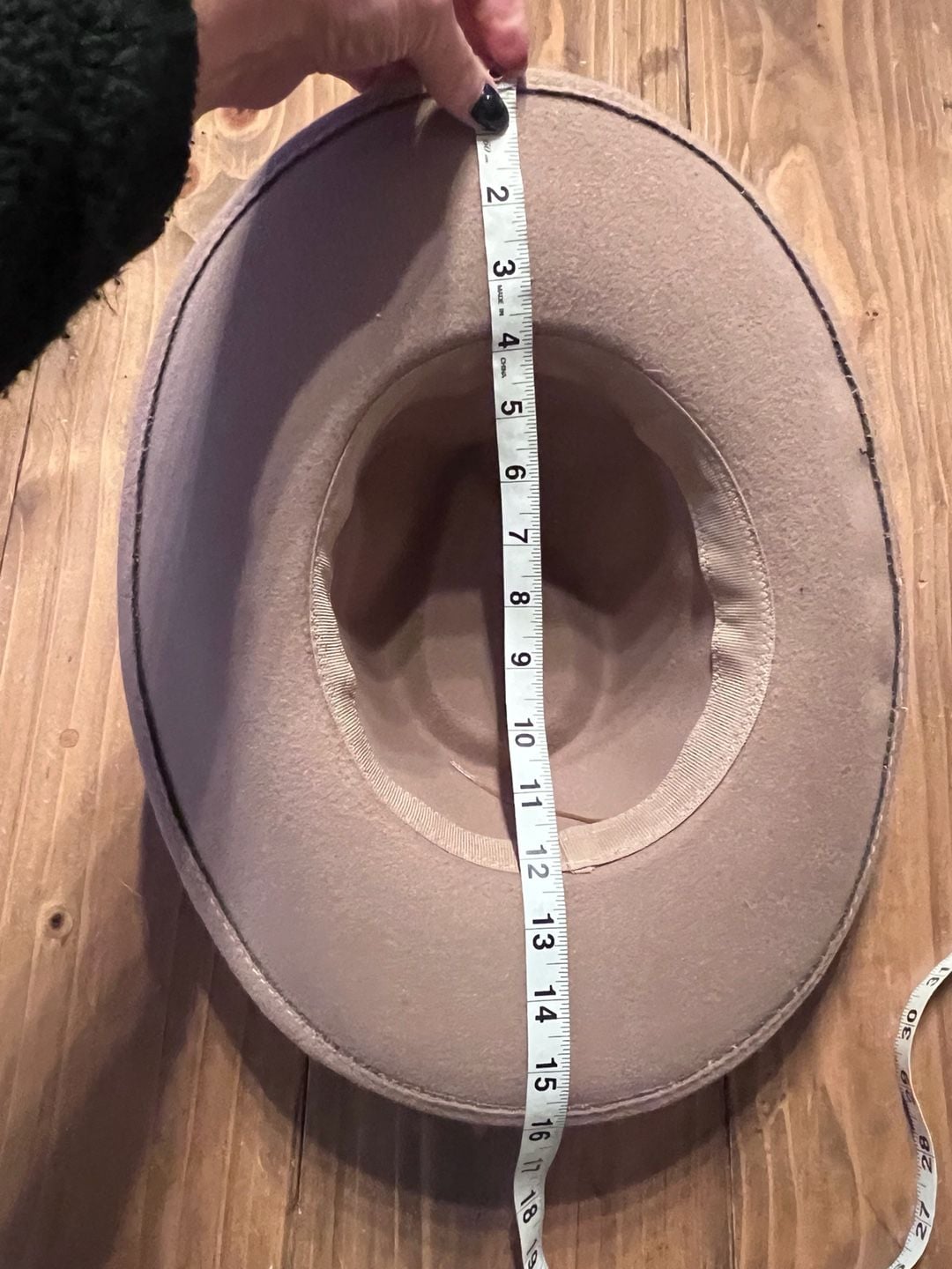 Boho Chic Felt Fedora Hat Taupe Orange Beaded Feather Band 8