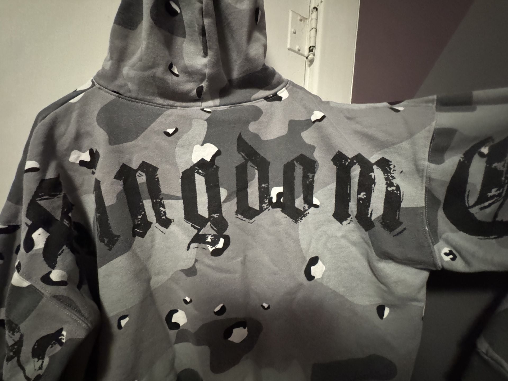 G59 Records Suicideboys Camo Hoodie Size XL Grey Black White 10