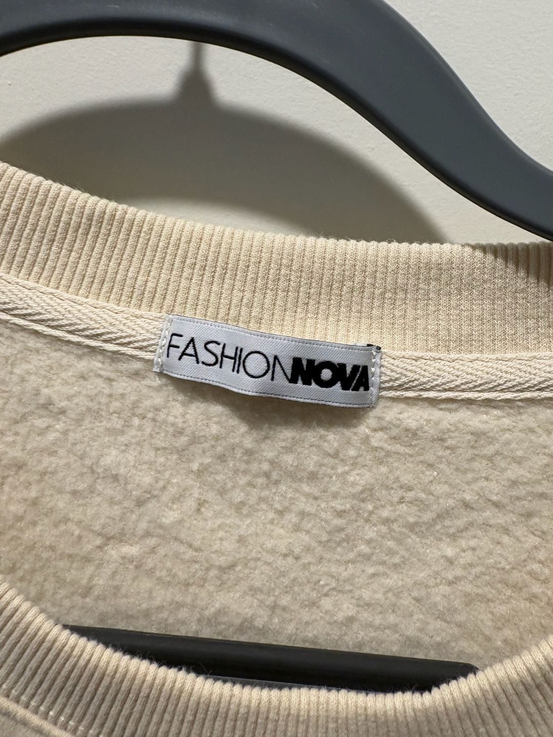 Fashion Nova All Out Of Fucks Graphic Sweatshirt Beige 3