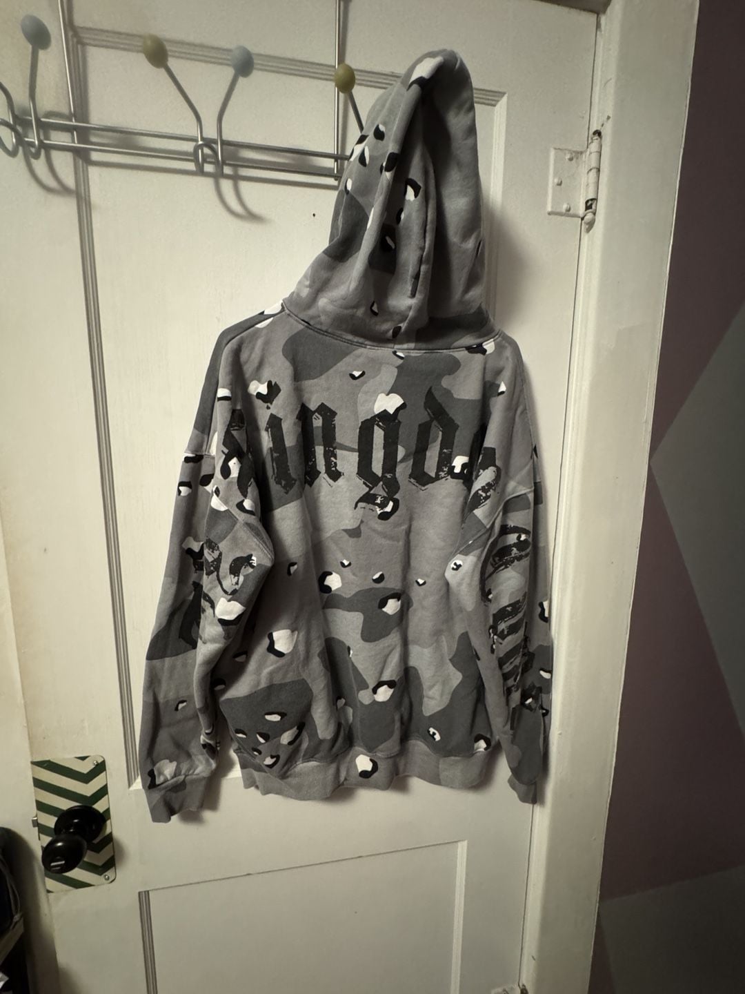 G59 Records Suicideboys Camo Hoodie Size XL Grey Black White 12