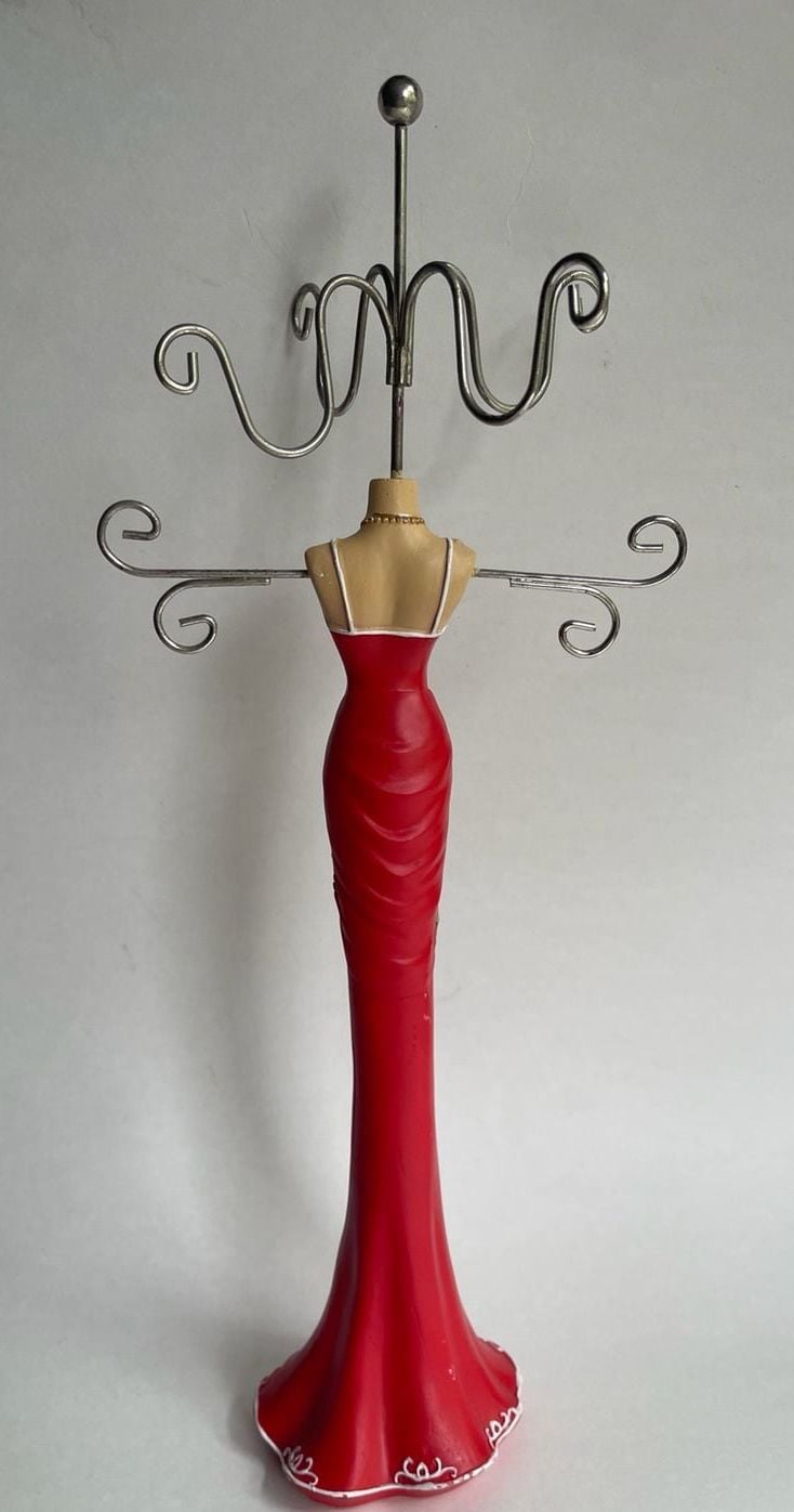 Red Dress Mannequin Jewelry Holder Stand 3