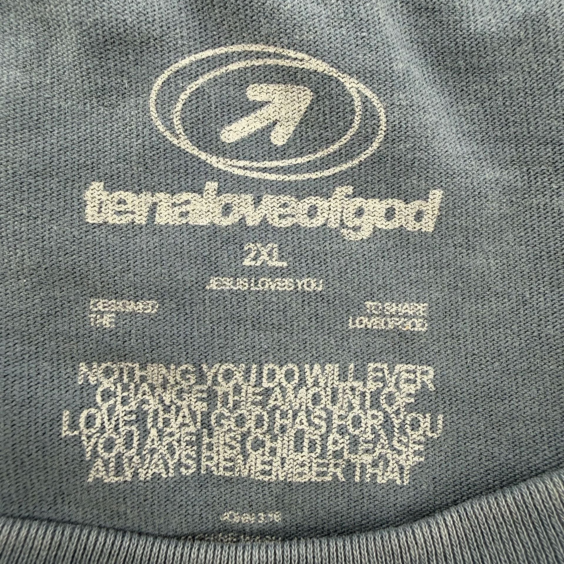 1682 Tena Loveofgod T-Shirt 2XL Blue Jesus Loves You Graphic Tee 4