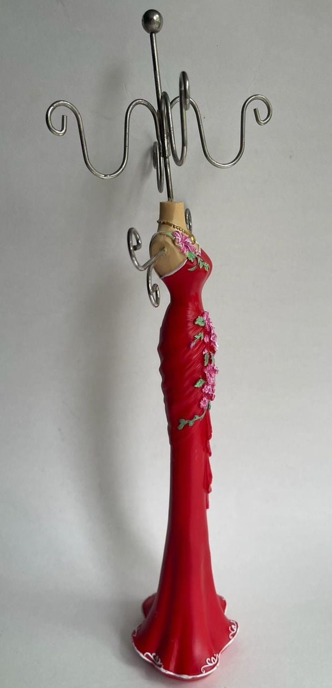 Red Dress Mannequin Jewelry Holder Stand 4