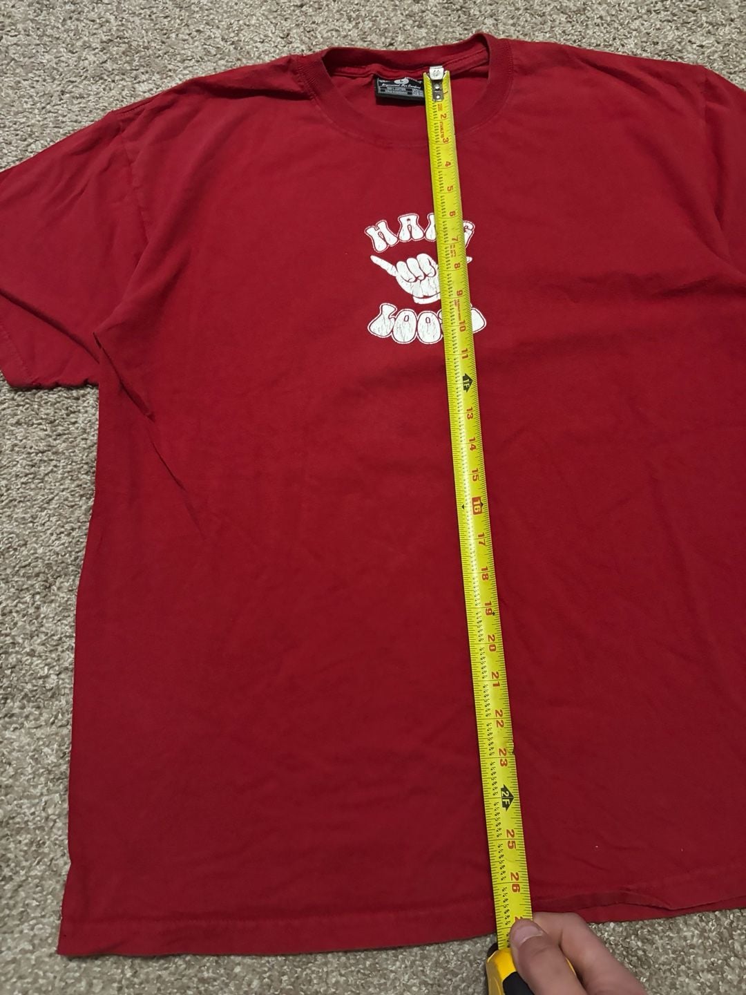 Early 2000s Steve & Barry's Hang Loose T-Shirt Size XXL Red Graphic 3