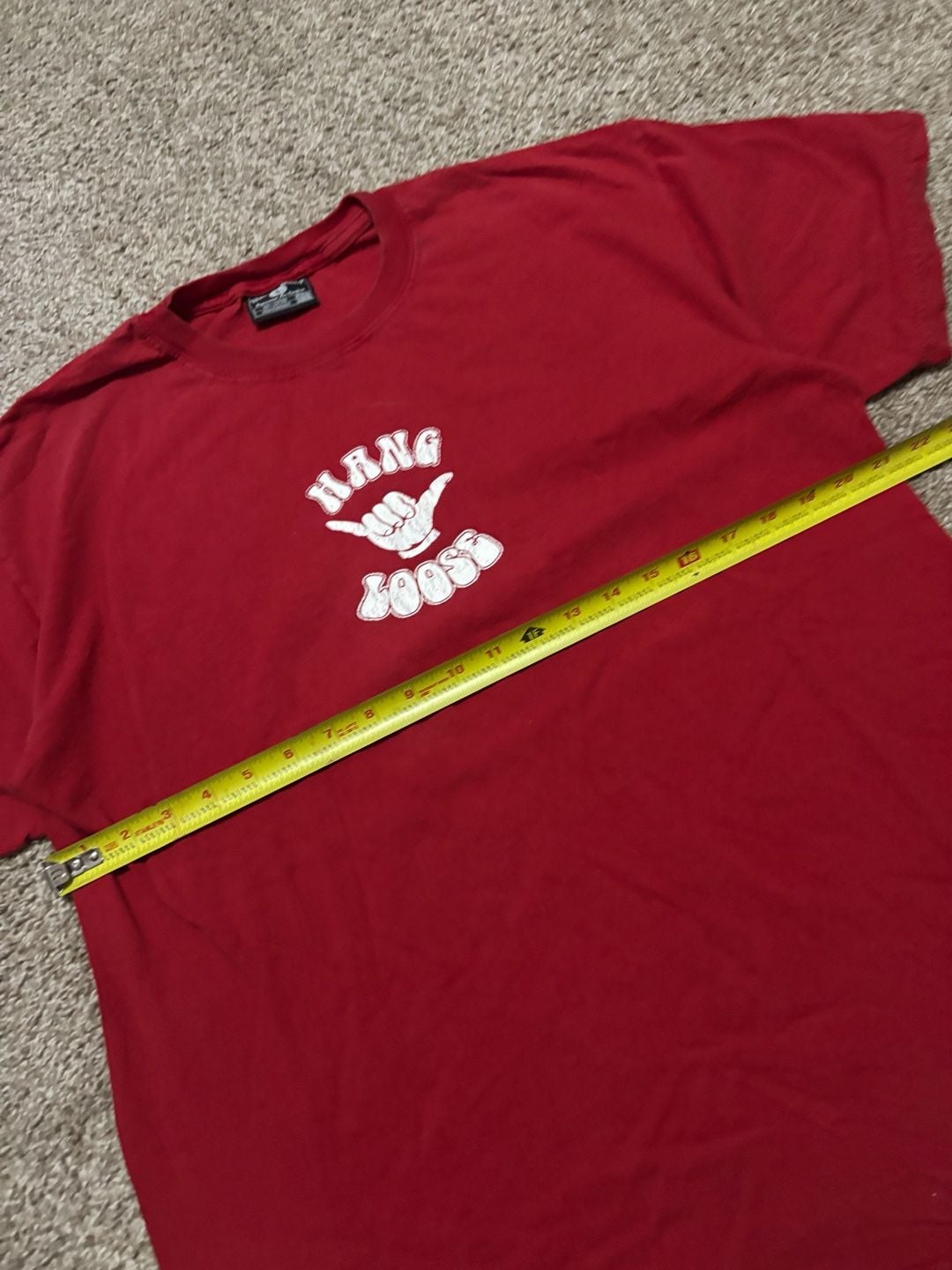Early 2000s Steve & Barry's Hang Loose T-Shirt Size XXL Red Graphic 4