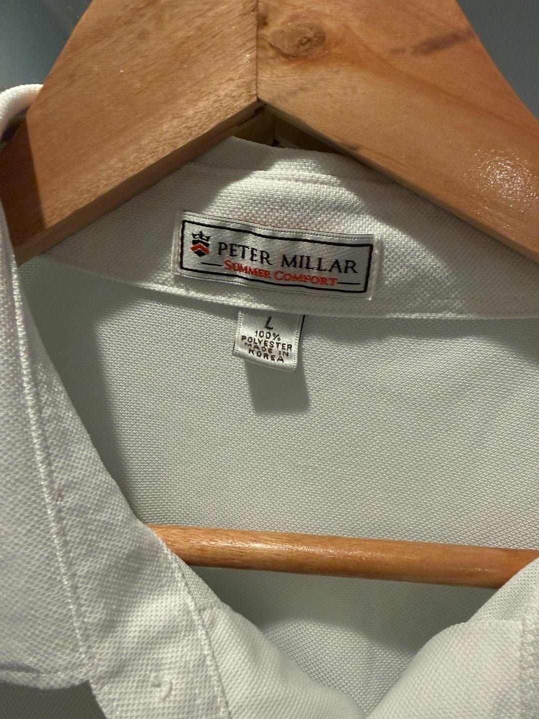 Peter Millar Polo Shirt Size L White Summer Comfort 3