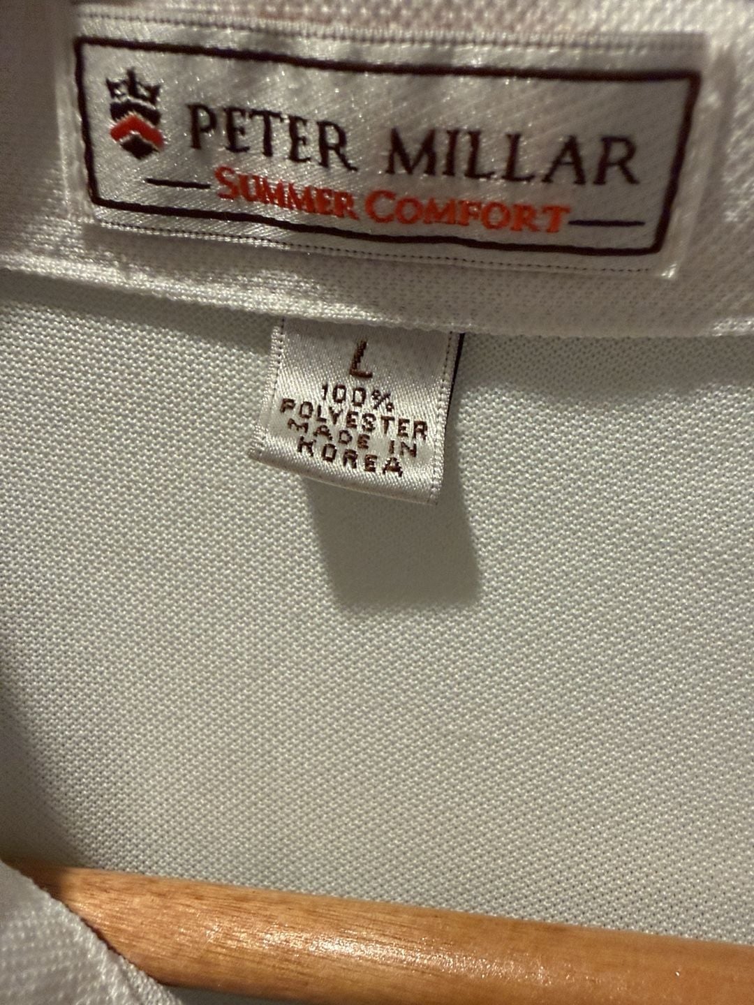 Peter Millar Polo Shirt Size L White Summer Comfort 6