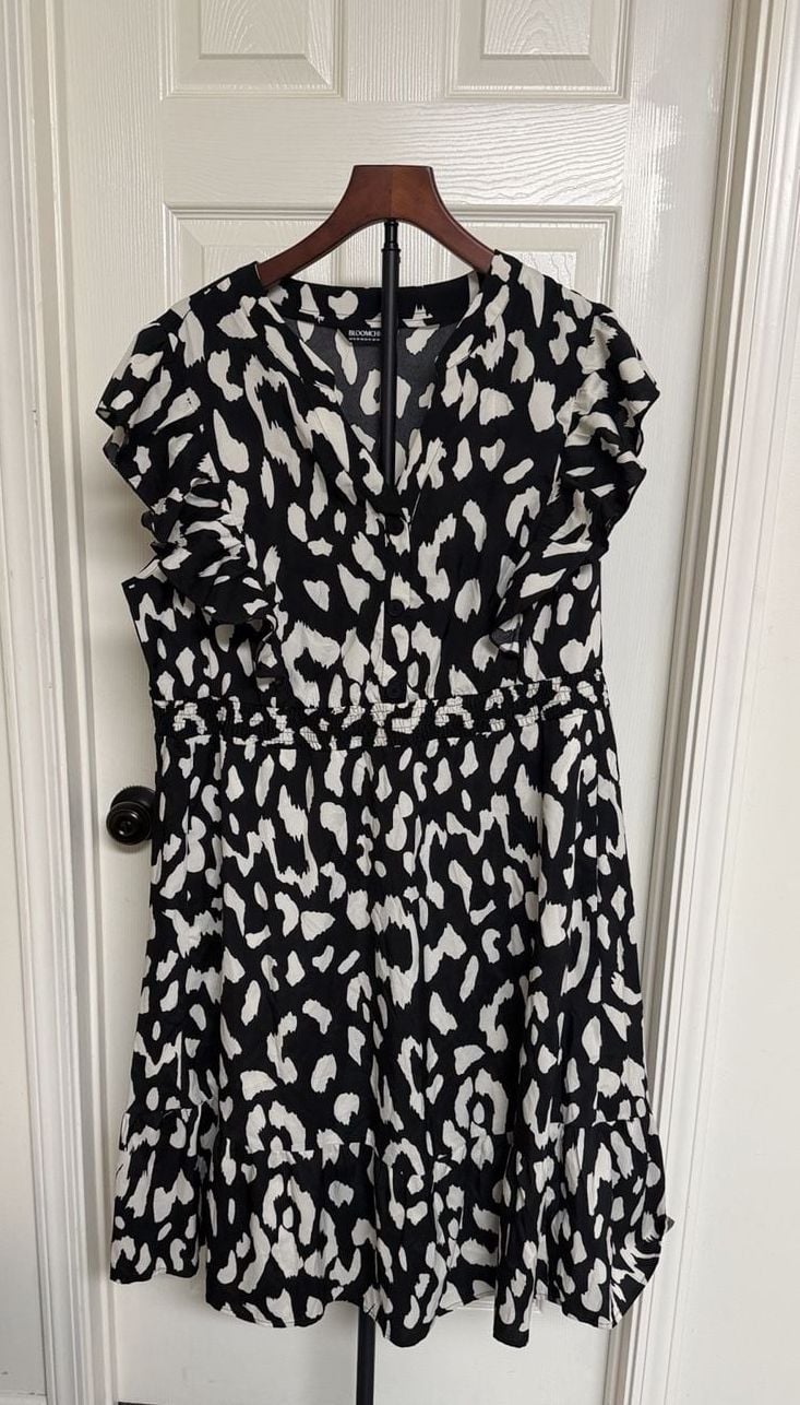BloomChic Animal Print Dress Size 18-20 Black White/162 2