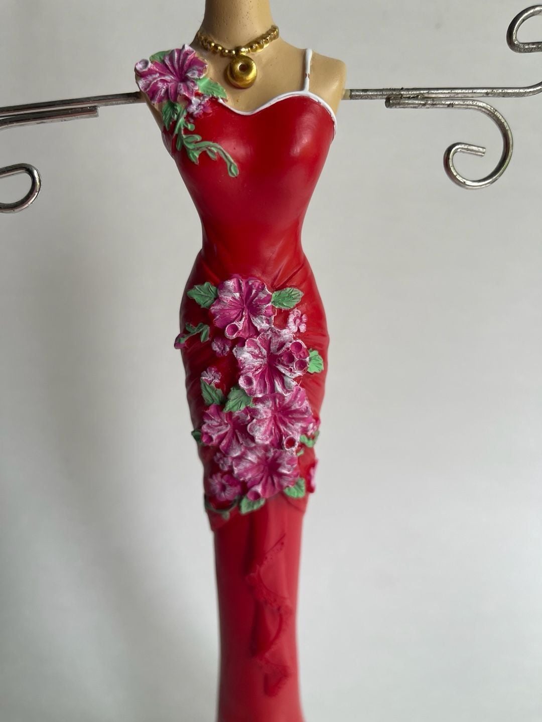 Red Dress Mannequin Jewelry Holder Stand 9