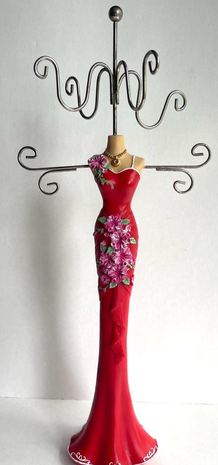 Red Dress Mannequin Jewelry Holder Stand 11