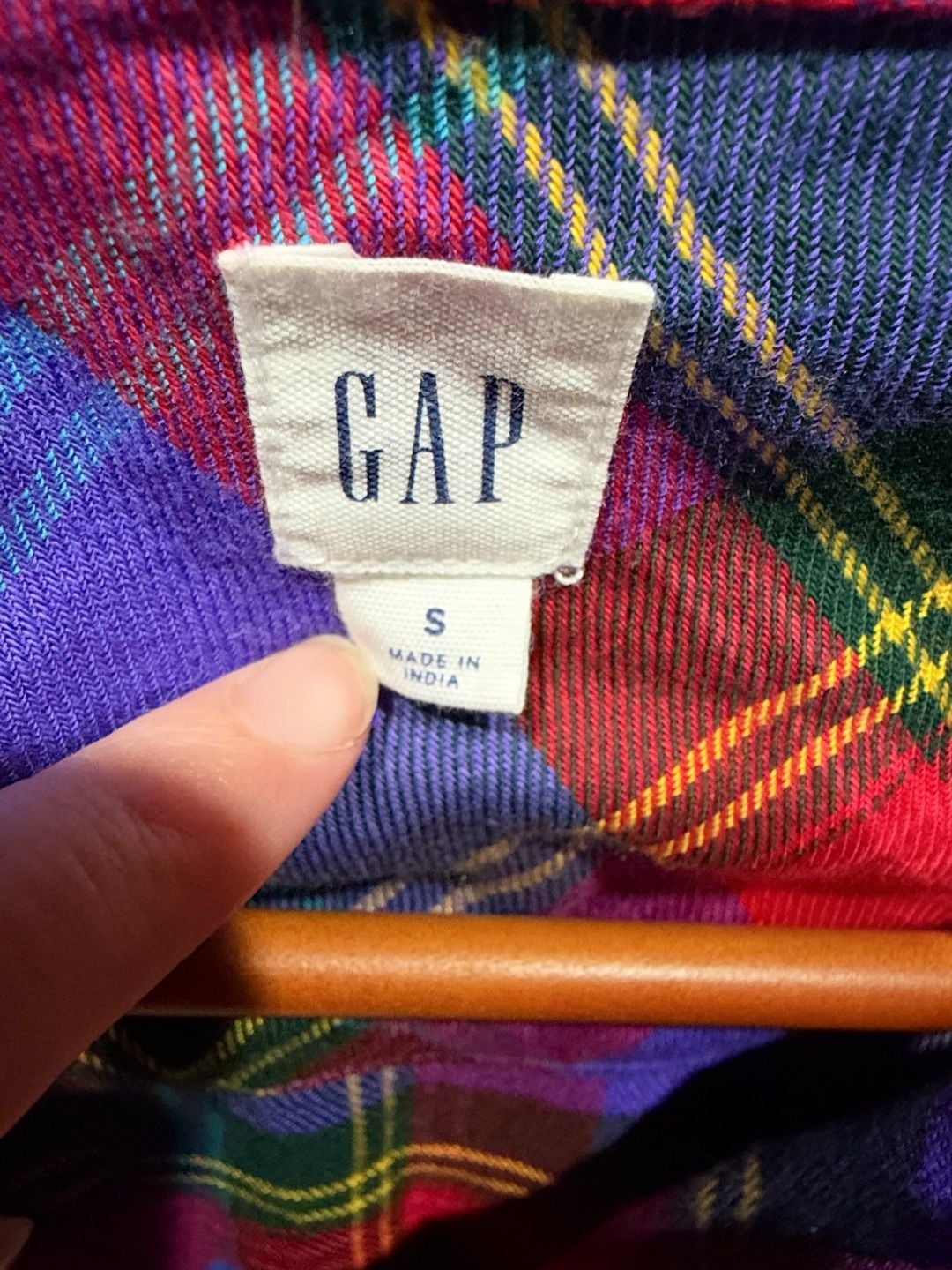 Gap Plaid Flannel Shirt Size S Multi Color Long Sleeve Button Down 3