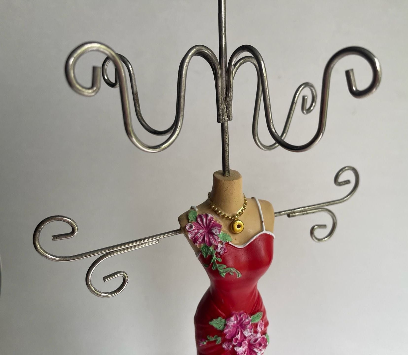 Red Dress Mannequin Jewelry Holder Stand 10