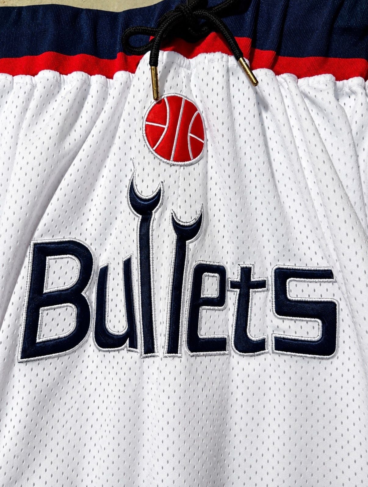 Just Don Washington Bullets Basketball Shorts Size XL White 4