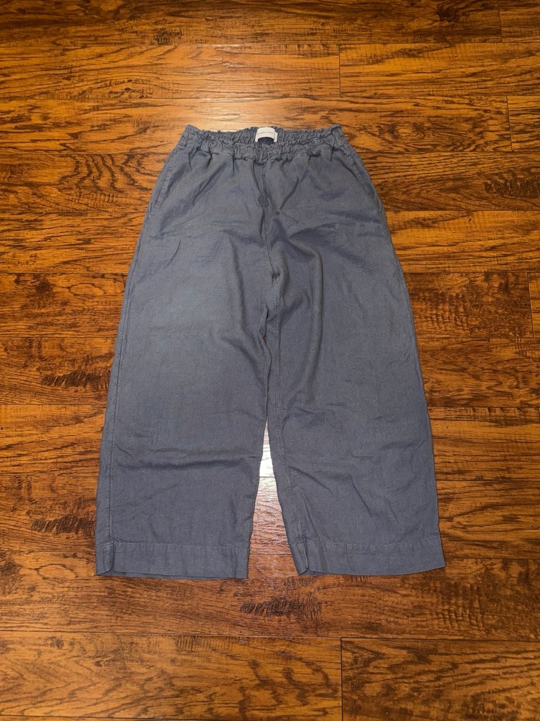 Abercrombie & Fitch Linen Blend Pull-On Pants Blue 2