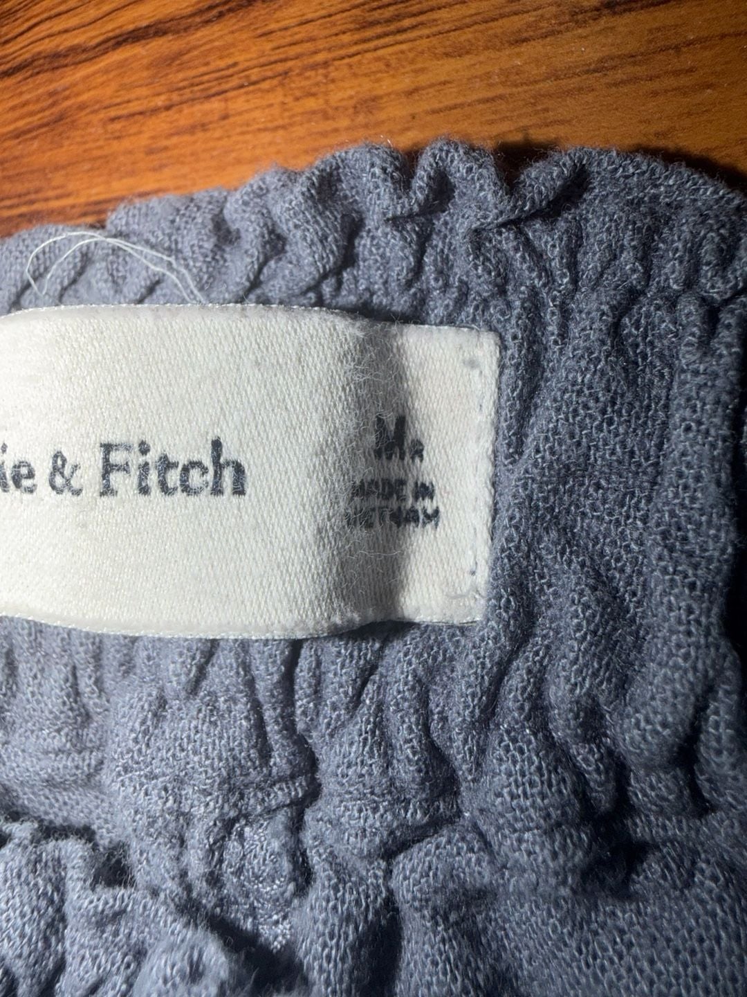 Abercrombie & Fitch Linen Blend Pull-On Pants Blue 7