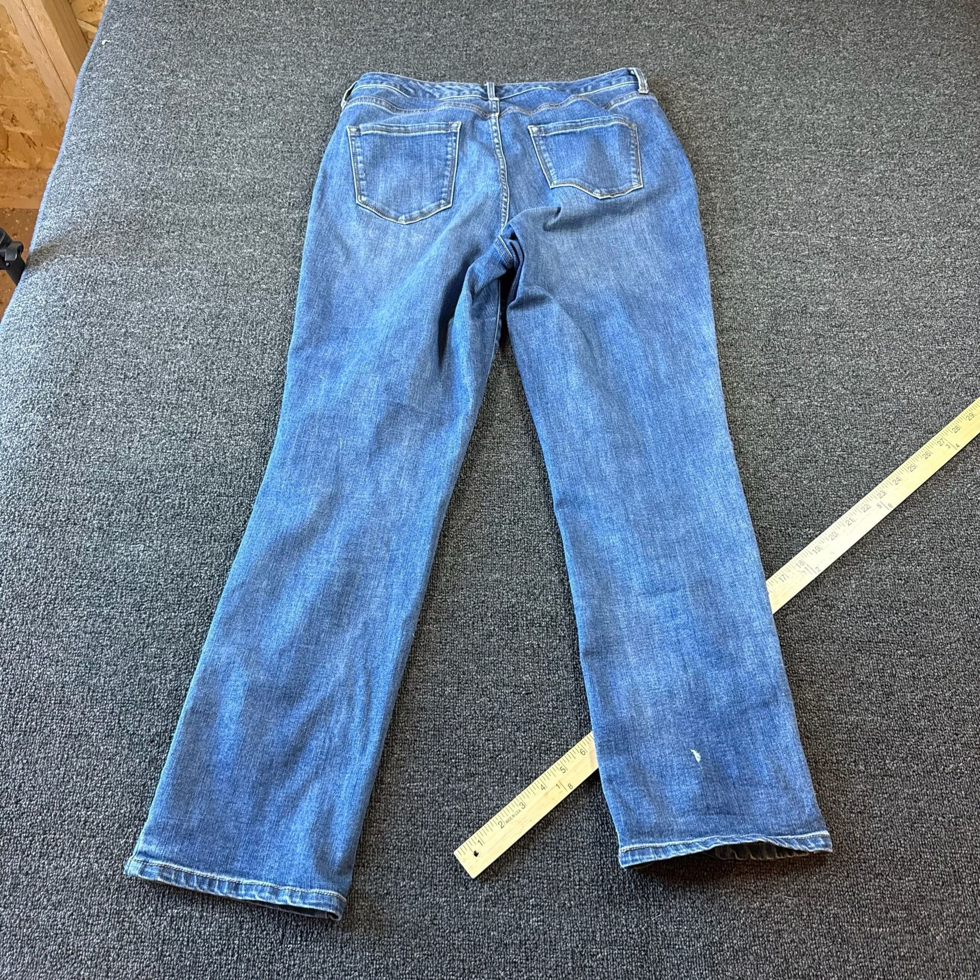 Nine West High Rise Curvy Jeans Size 12 Regular Blue Denim 8