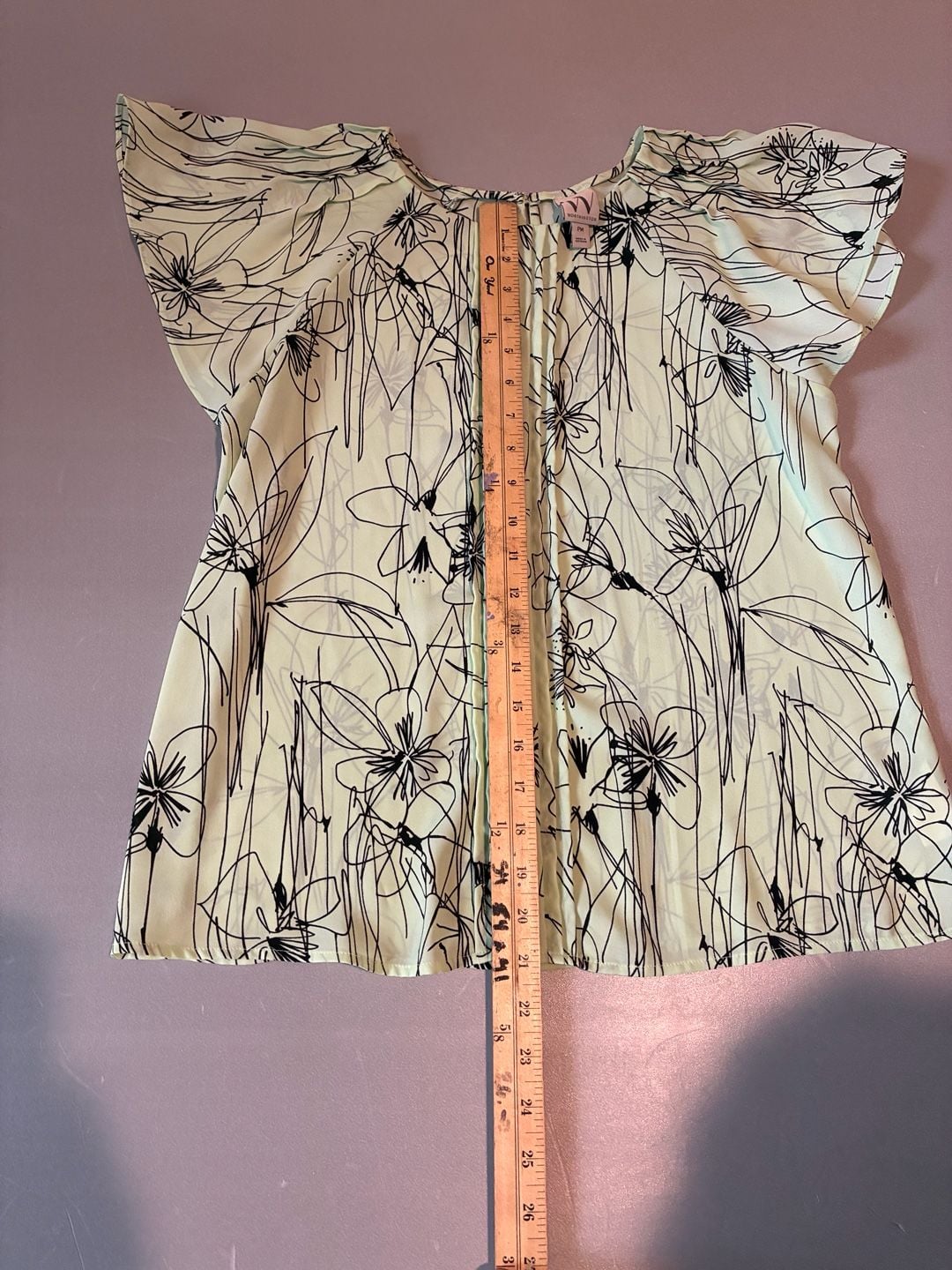 worthington blusa con estampado con bóton de cuello con cordón 3