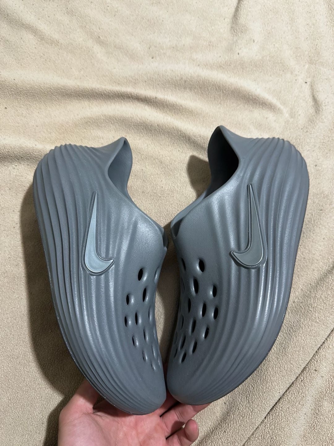 Nike Calm Mule Gray Foam Slip On Shoes 3