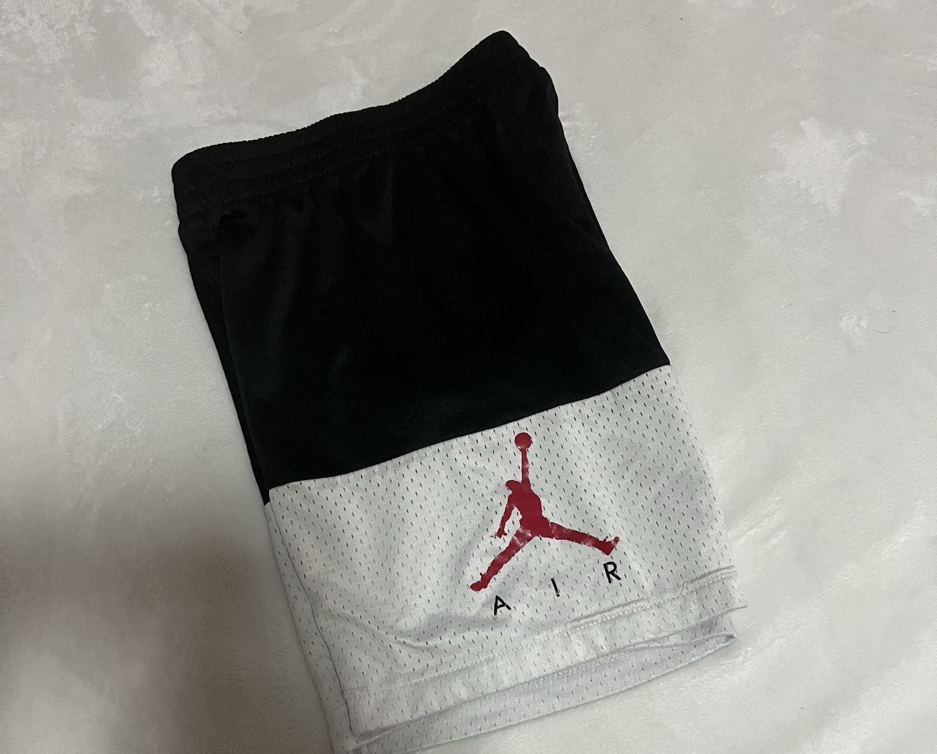 Jordan Basketball Shorts Size 8-10 Years Black White Mesh Jumpman 2