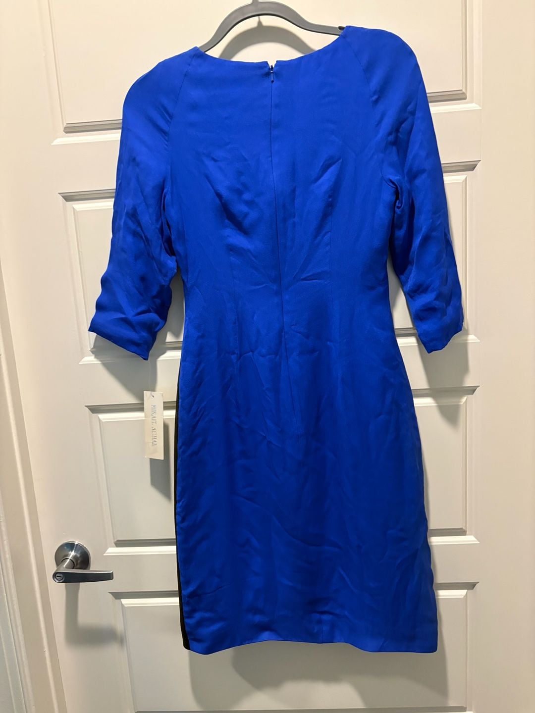 Women's Colorblock Sheath Dress, Royal/Black, NWT 8