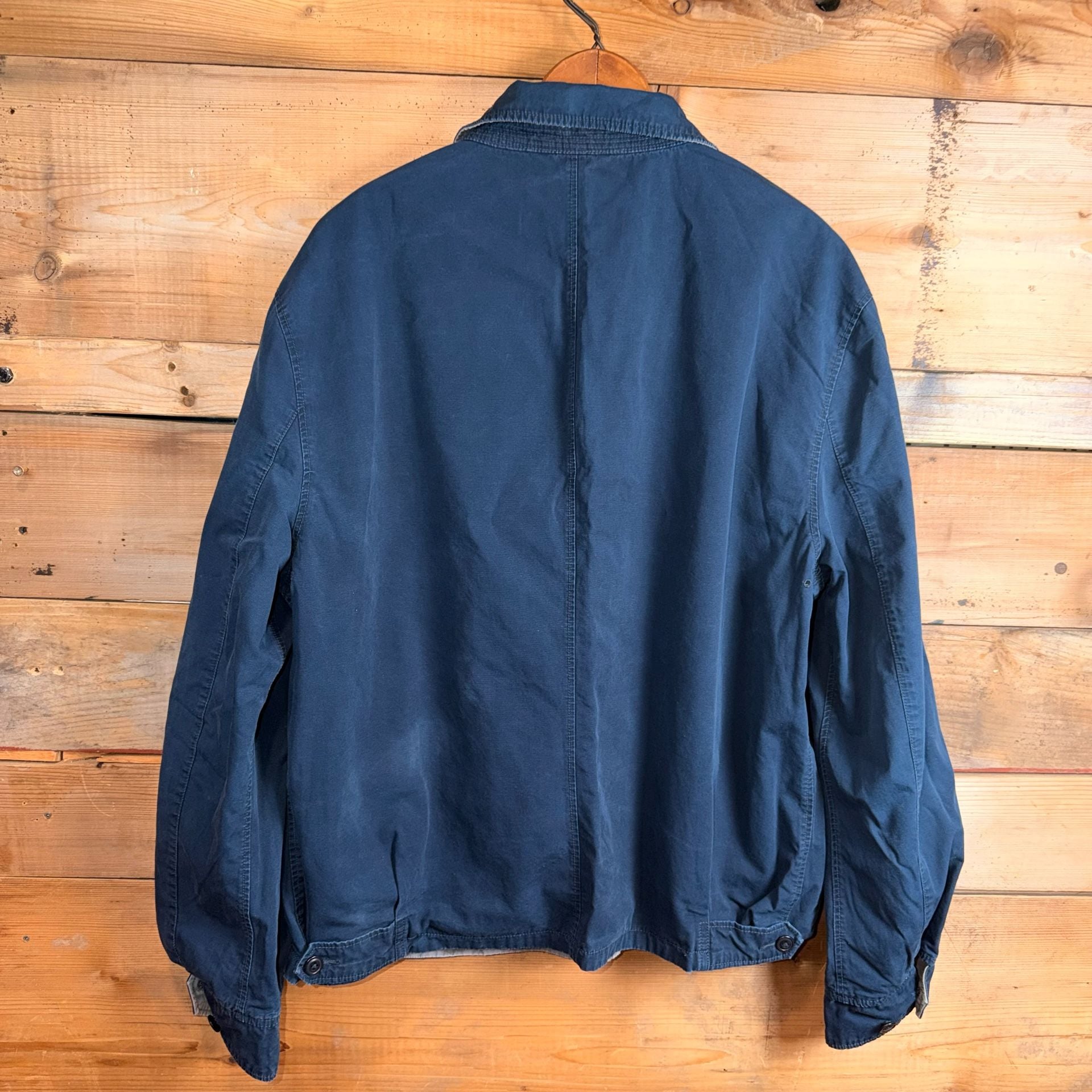 Vintage Polo by Ralph Lauren Reversible Jacket XL Blue Gray Cotton 3