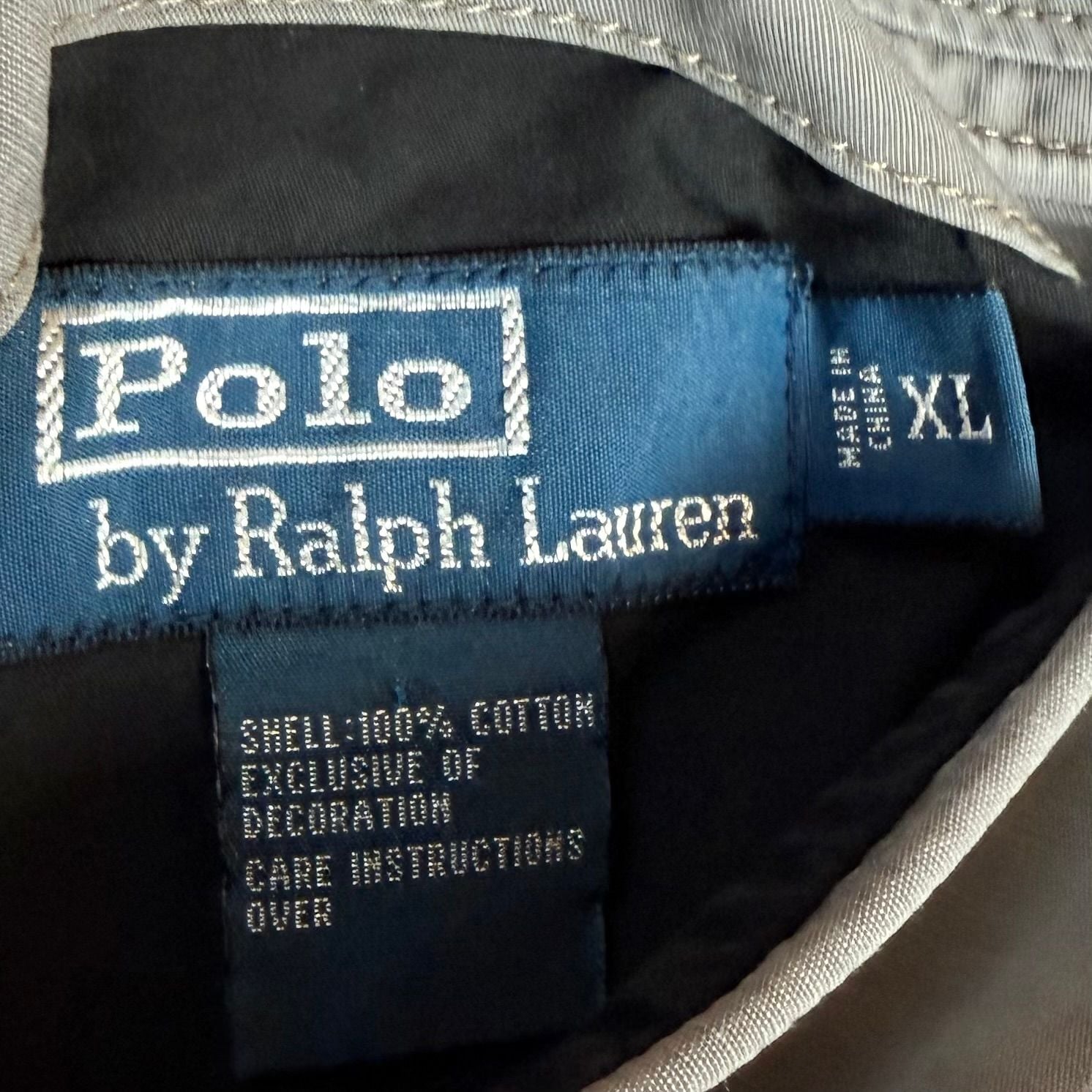 Vintage Polo by Ralph Lauren Reversible Jacket XL Blue Gray Cotton 7