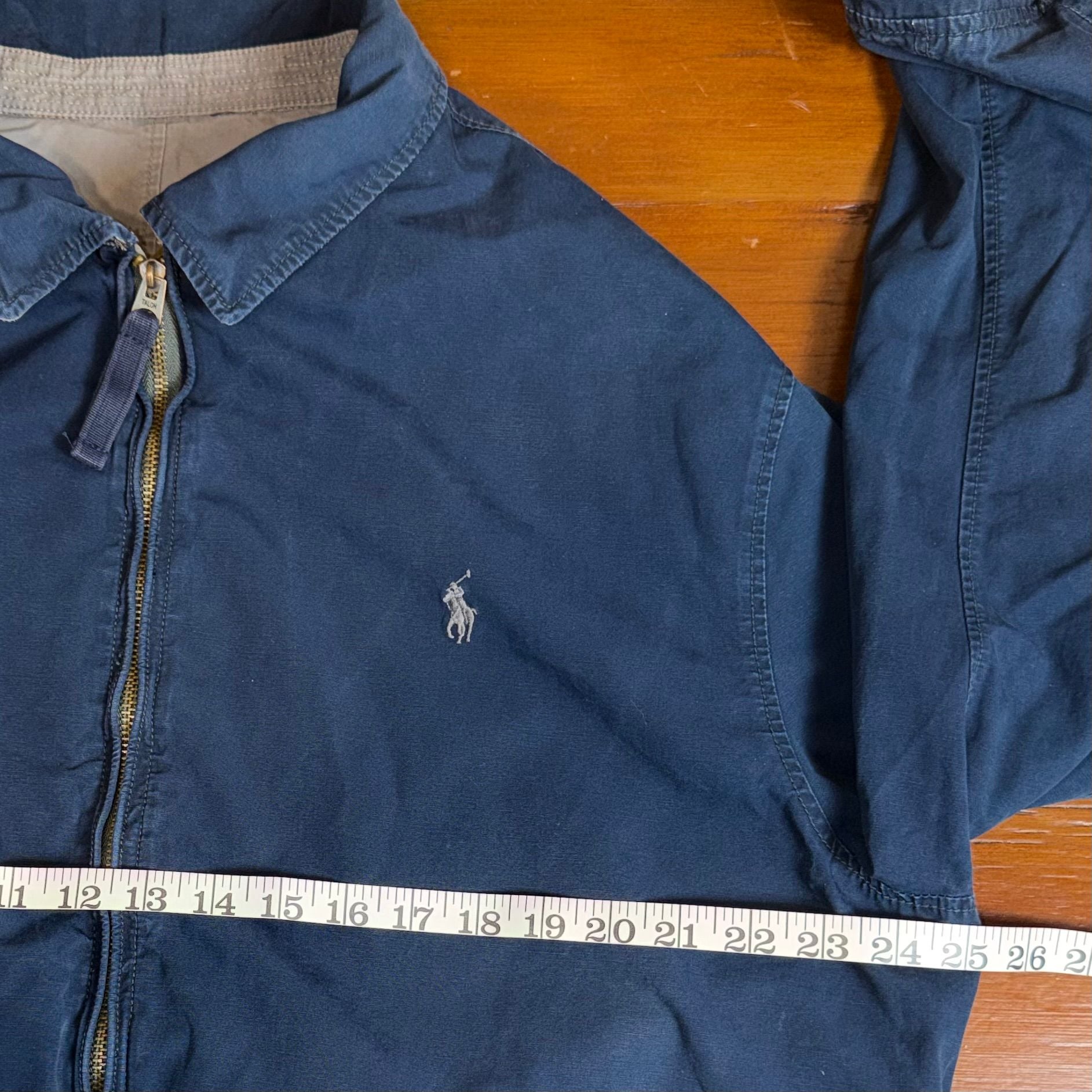 Vintage Polo by Ralph Lauren Reversible Jacket XL Blue Gray Cotton 8