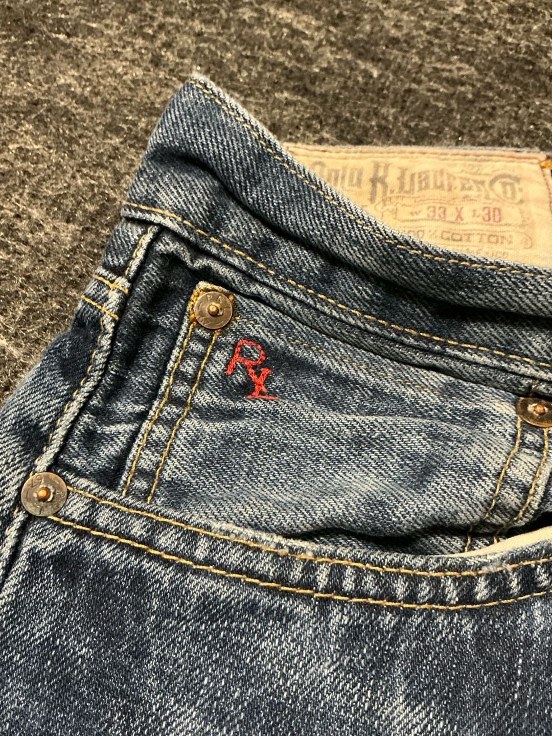 Polo Ralph Lauren Distressed Slim Fit Jeans Mens Size 33x30 Blue Cotton 9