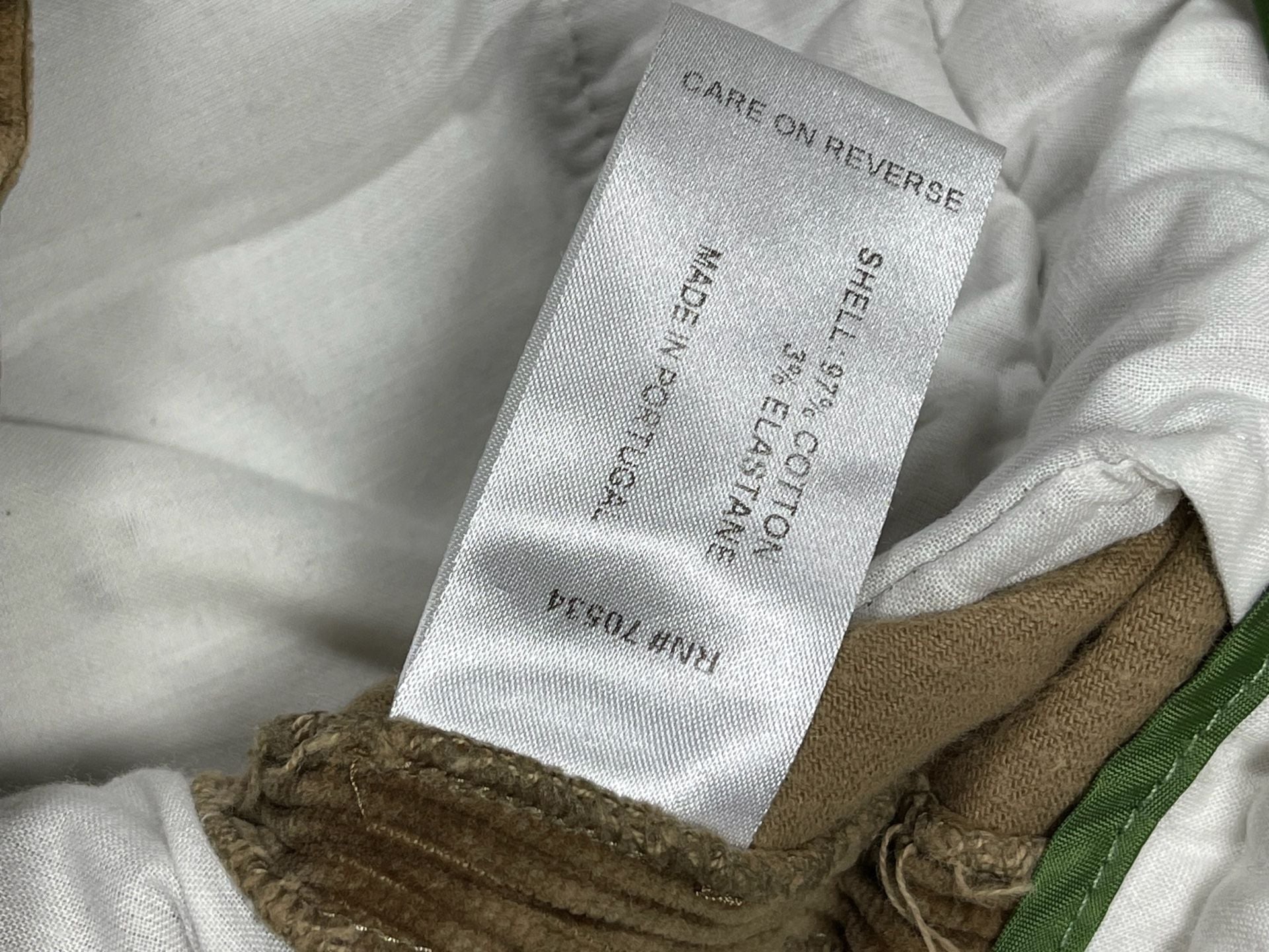 Orvis Corduroy Pants Size 38 Tan Straight Leg Trousers 9