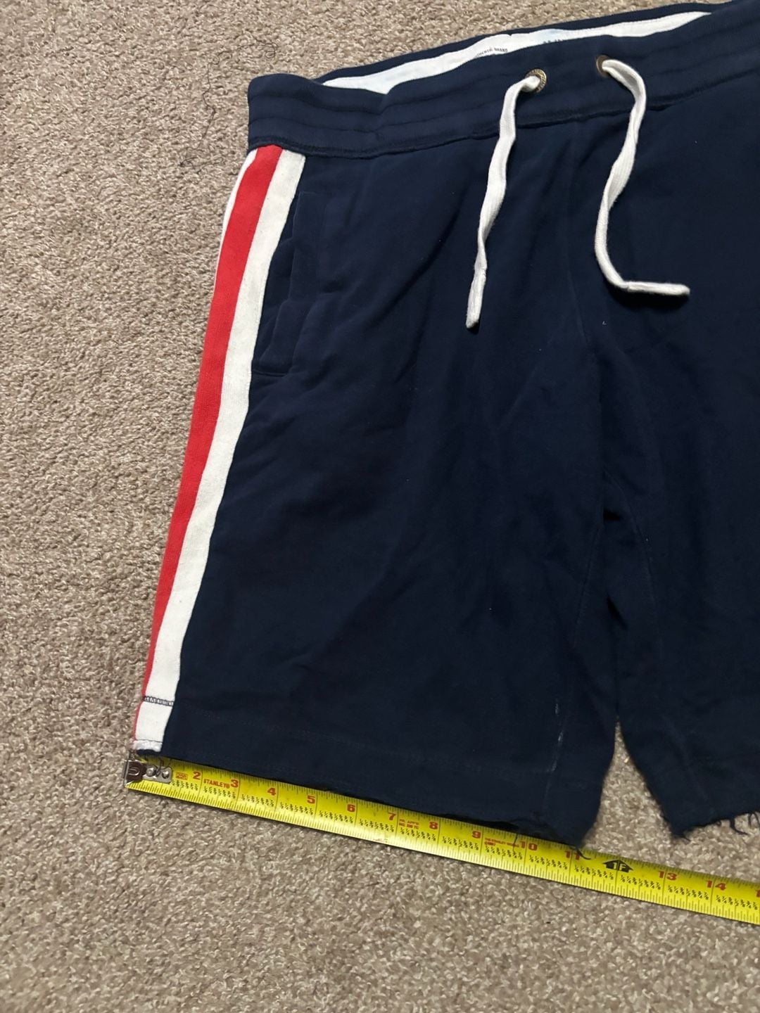 Early 2000s Aeropostale Sweat Shorts Size M Navy Blue Drawstring 4