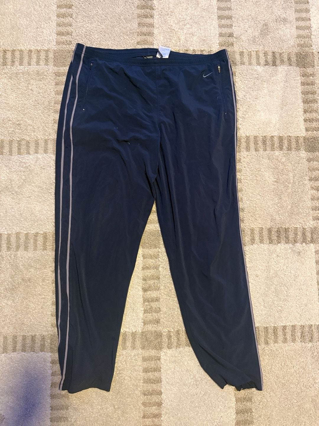 Nike Dri-FIT Track Pants Size L Navy Blue Athletic 2