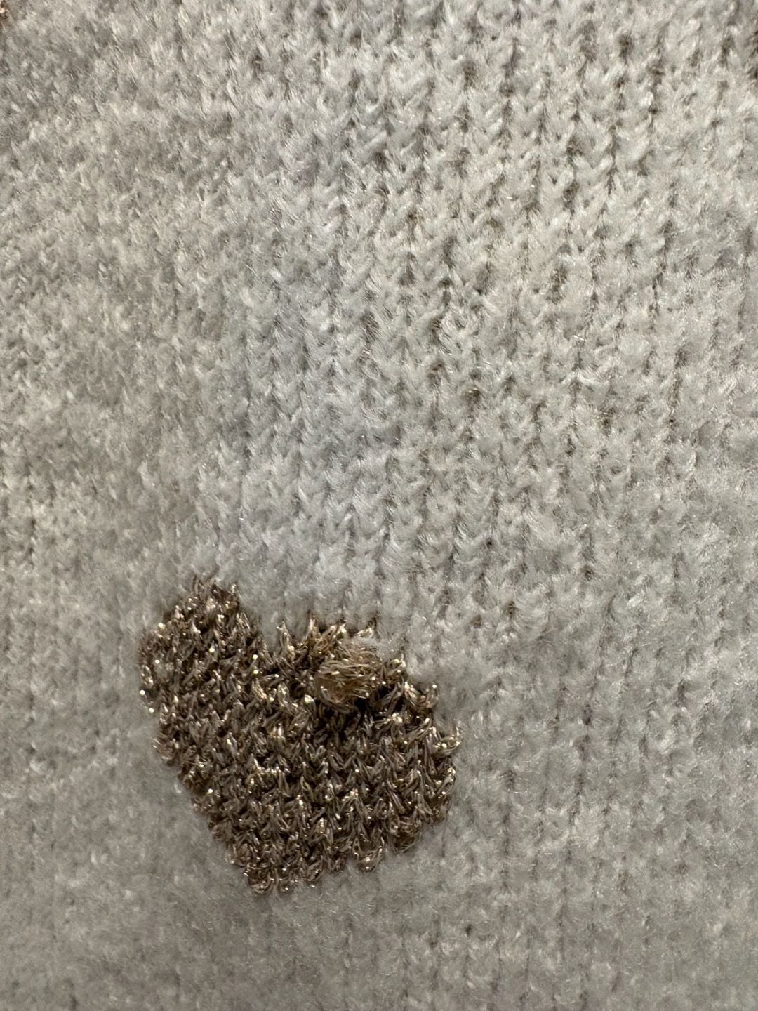 Metallic Heart Sweater gold 7