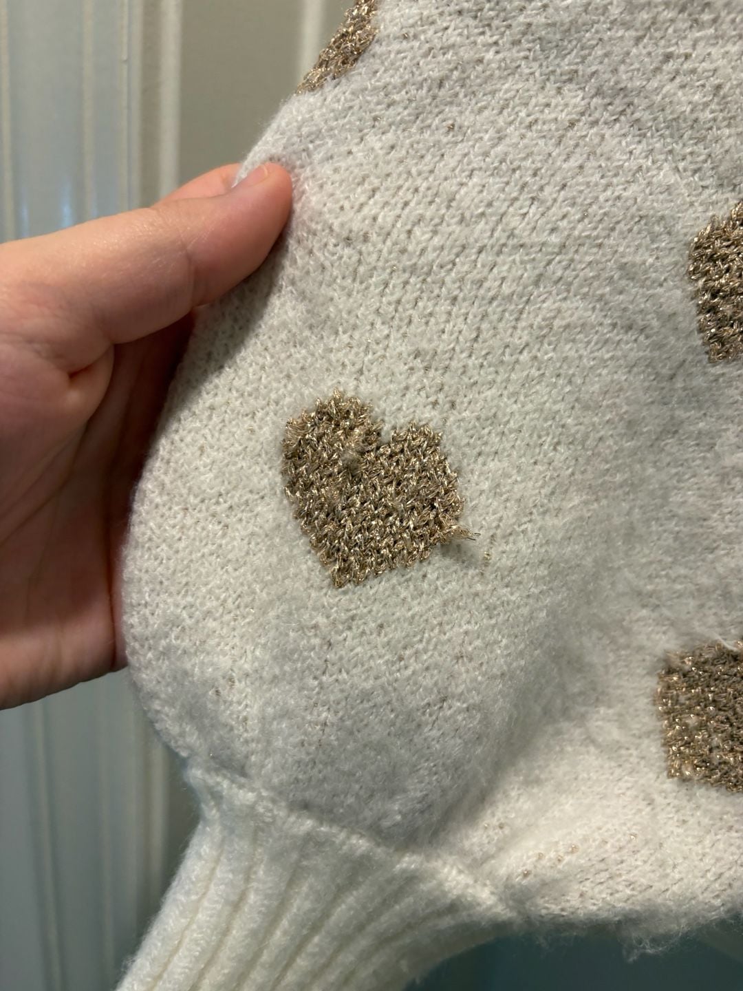 Metallic Heart Sweater gold 8