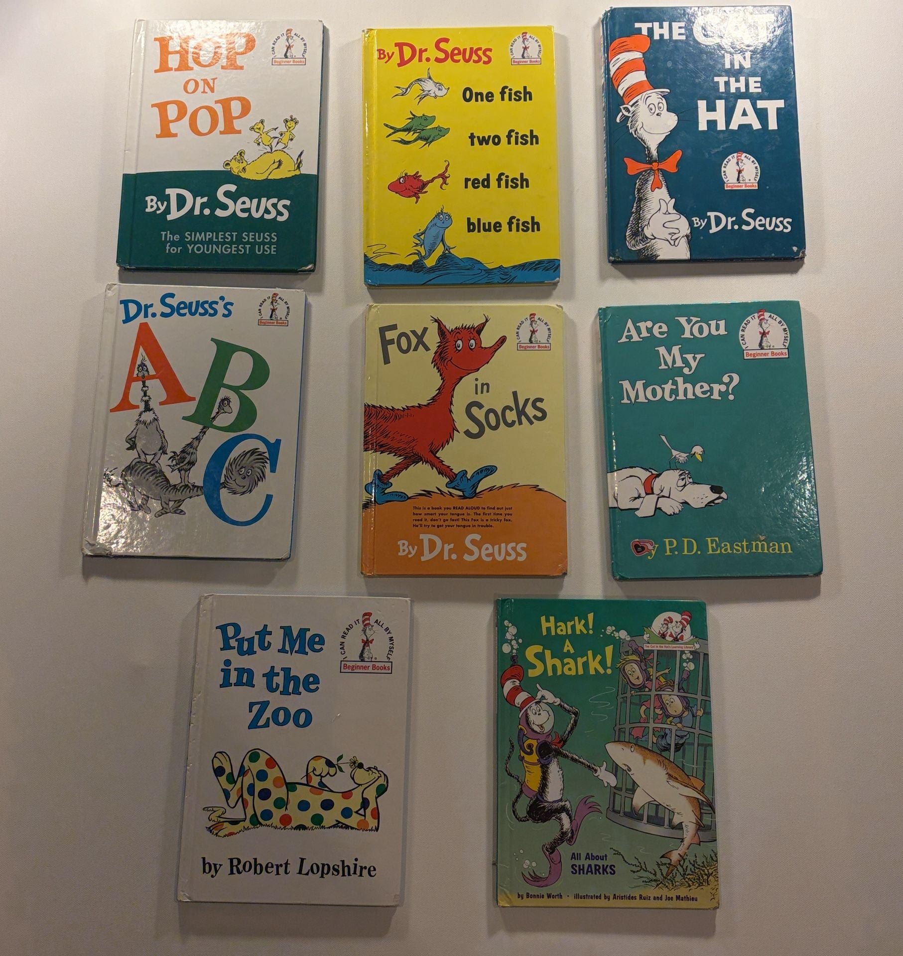 Dr. Seuss & P.D. Eastman 8 Beginner Books Childrens Book Lot 1