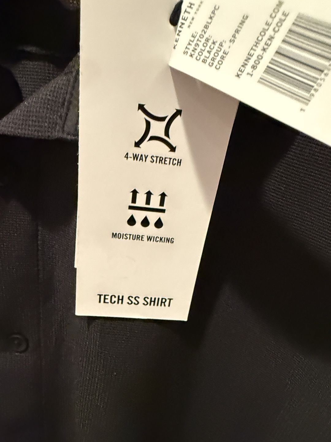 Kenneth Cole Active Tech SS Shirt Size XL Black 6
