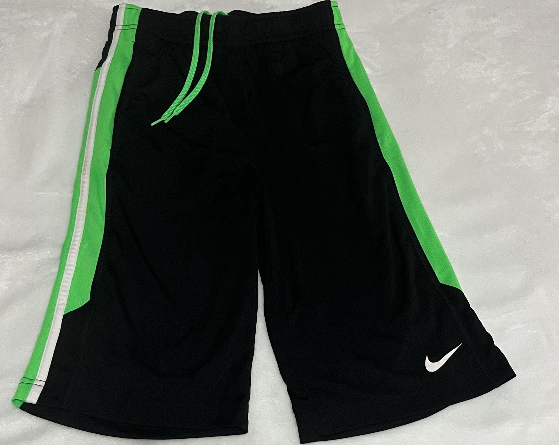 Nike Dri-Fit Athletic Shorts Size L Black Green 2