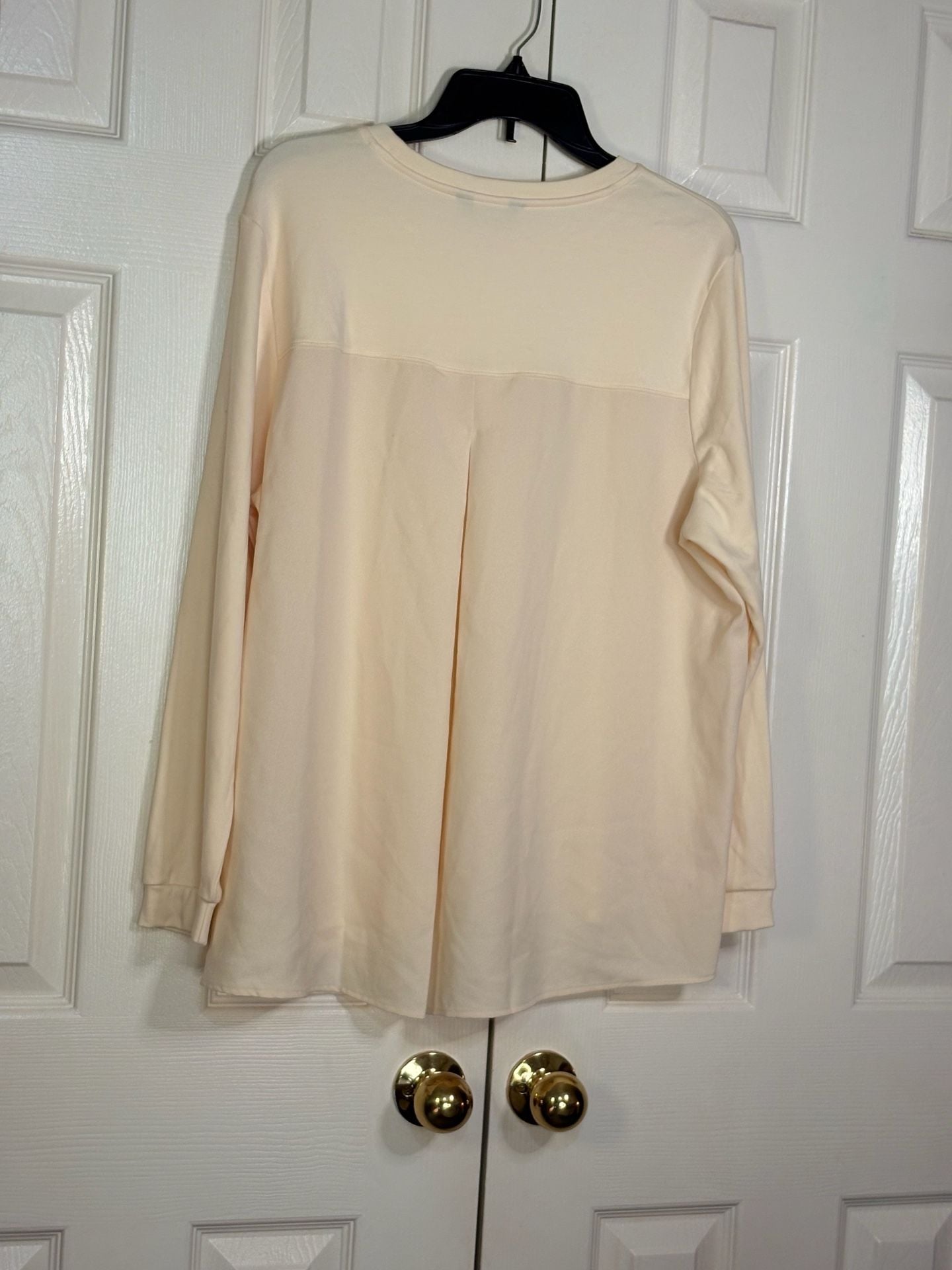 Denver Hayes Crew Neck Two Sided Shirt Size L Beige Long Sleeve 10