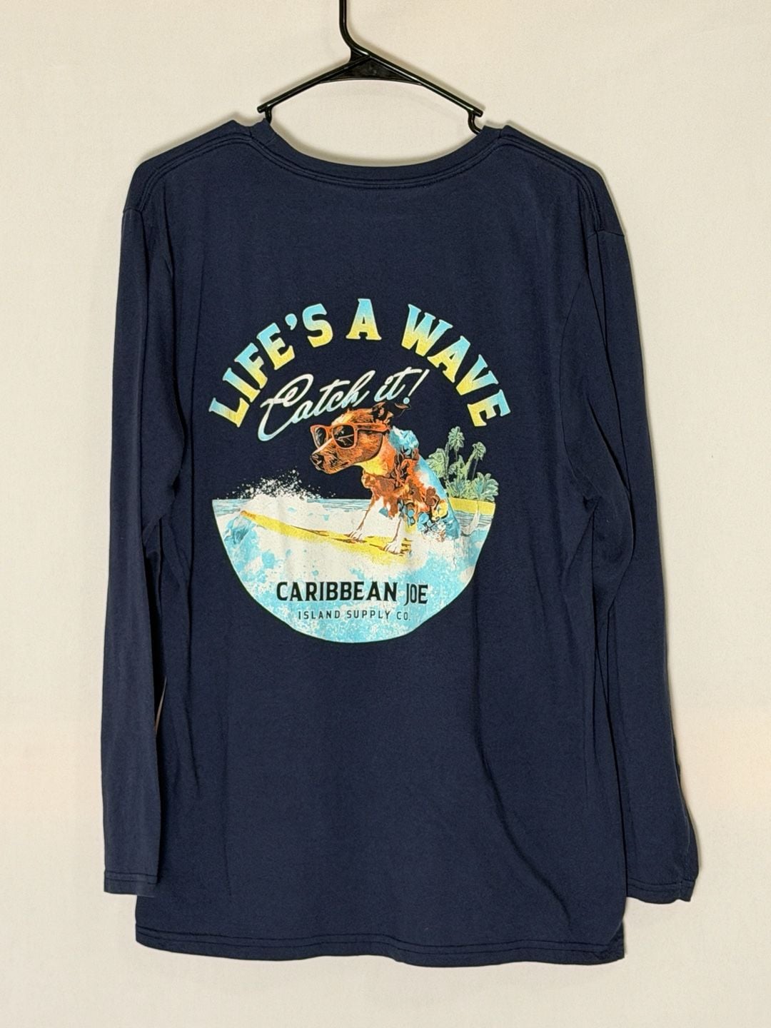 Caribbean Joe Long Sleeve Graphic T-Shirt Medium 2