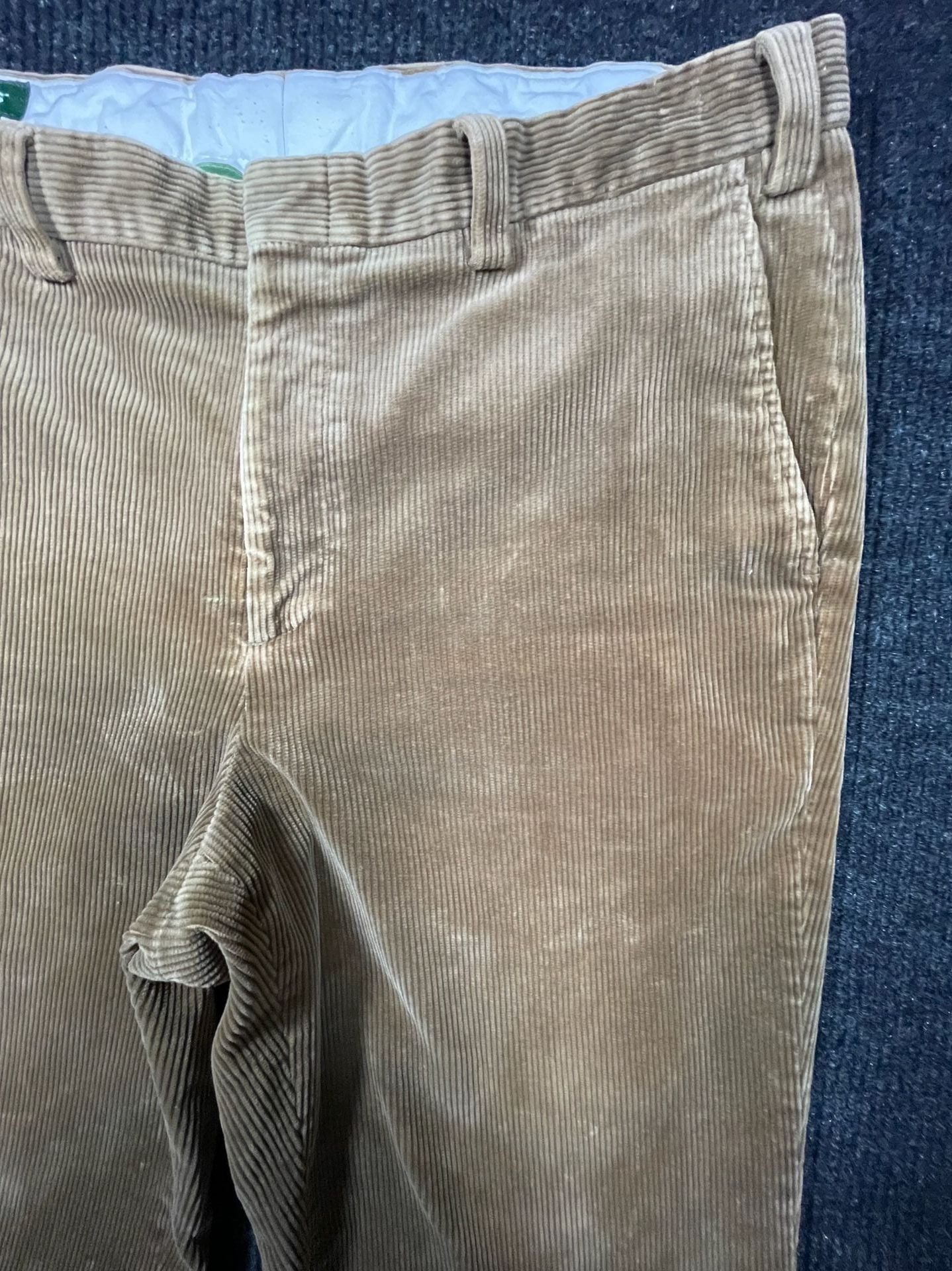 Orvis Corduroy Pants Size 38 Tan Straight Leg Trousers 3