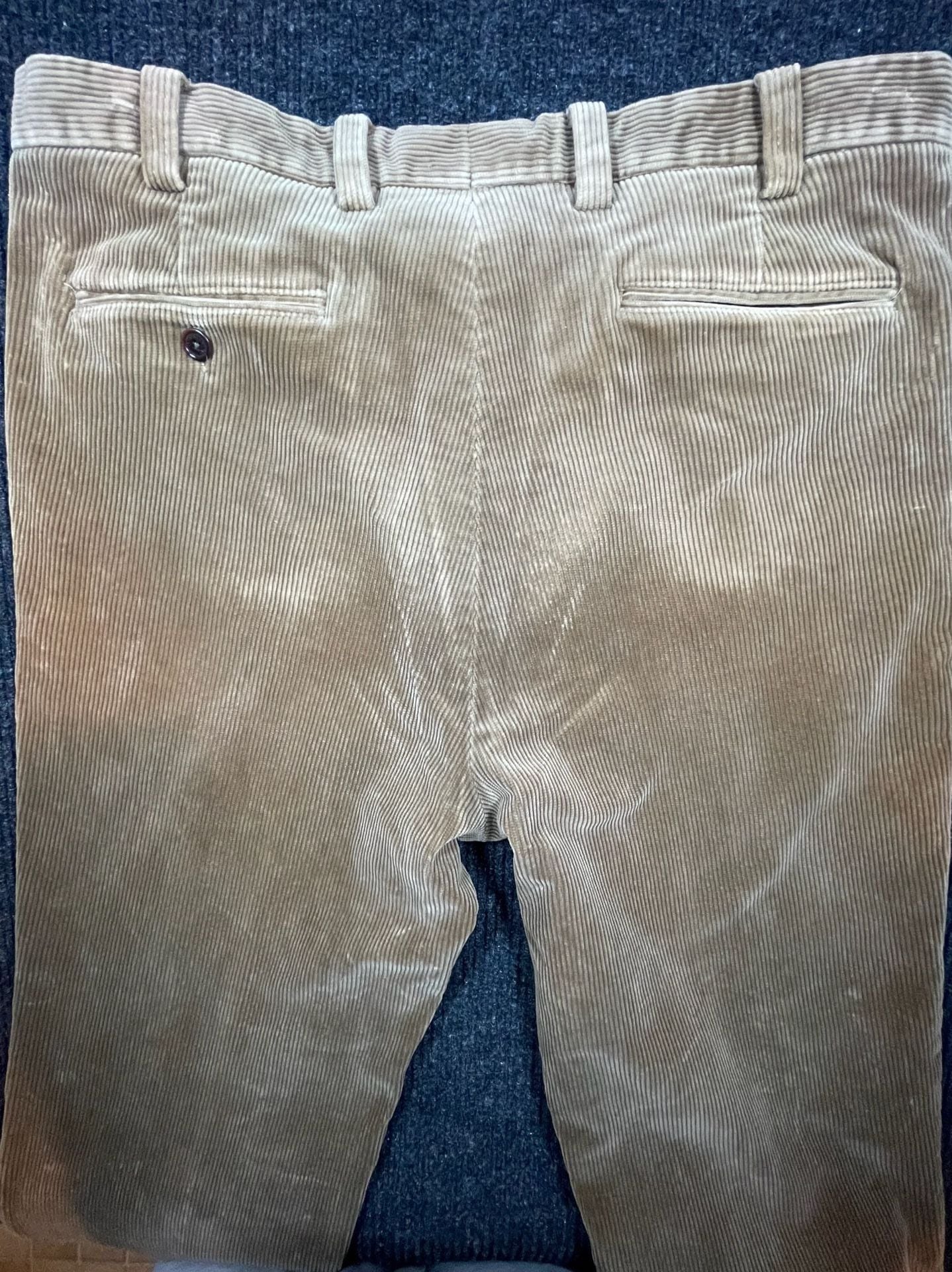 Orvis Corduroy Pants Size 38 Tan Straight Leg Trousers 10