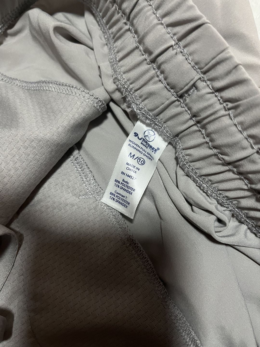 90 Degree By Reflex Woven Full Speed Running Short M/10 Gray 5