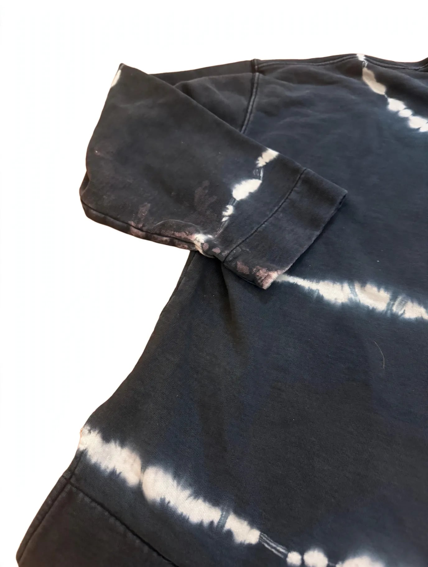 Sandro Paris Tie Dye Hoodie Size 1 Black Distressed Sweatshirt 9