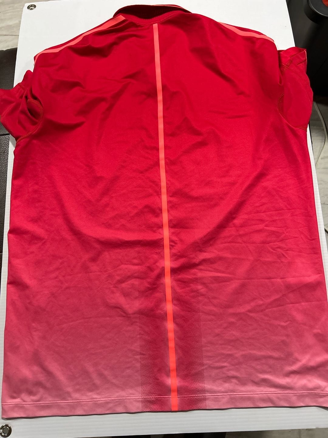 Nike Dri-FIT Tiger Woods Polo Shirt Size L Red Athletic Golf 7